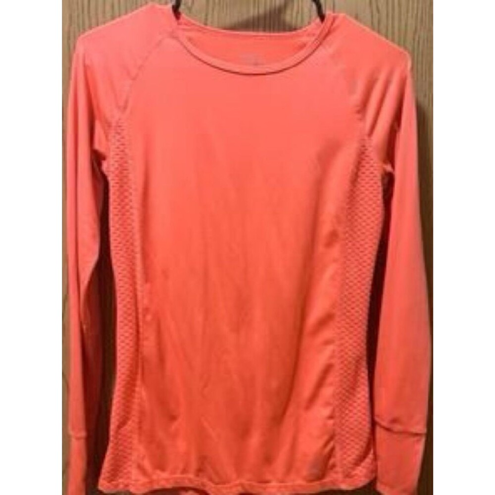 Danskin Now Orange Fitted Breathable Women’s Work Out Top Long Sleeve Size XXL